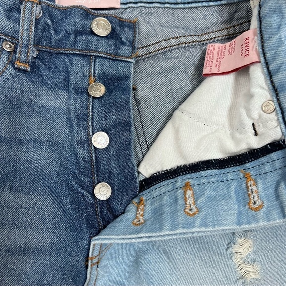 Revice Jeans Women Size 25 Straight Dream Fit Color Block two tone Distressed C - Picture 10 of 11